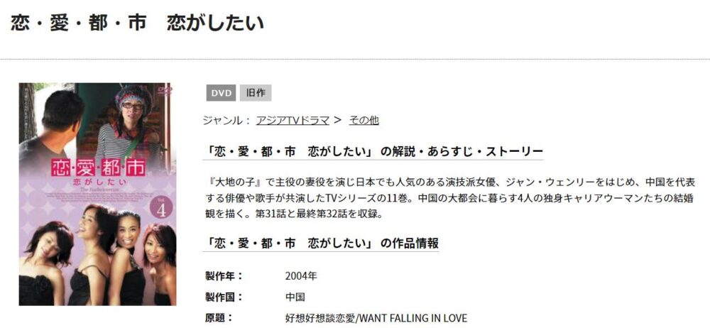 恋・愛・都・市　恋がしたい　TSUTAYA DISCAS